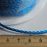 шнур шелк.плетенный ярко голубой
